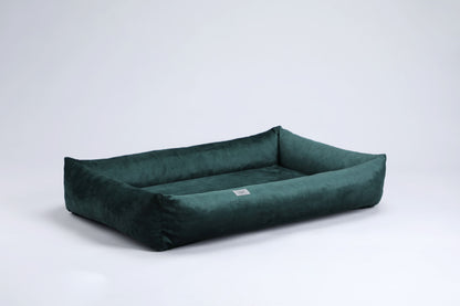 2-sided classic dog bed. EMERALD GREEN - European handmade dog accessories by My Wild Other