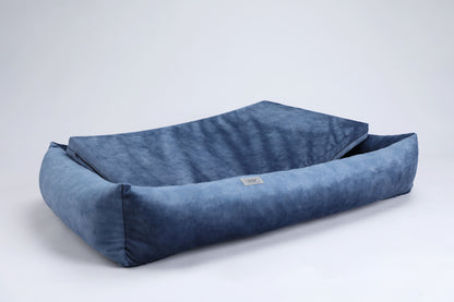 2-sided classic dog bed. SKY BLUE - European handmade dog accessories by My Wild Other