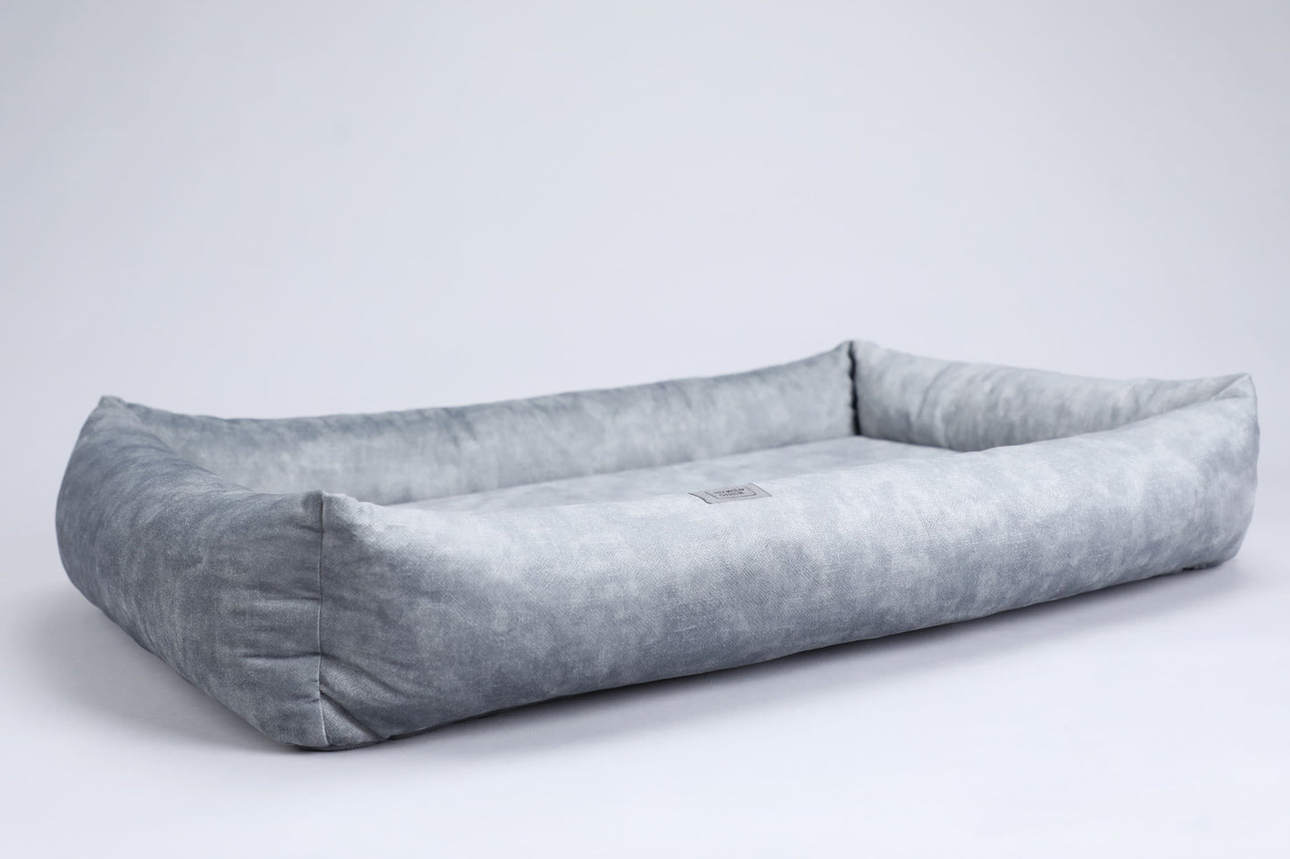 2-sided classic dog bed. METAL GREY - European handmade dog accessories by My Wild Other