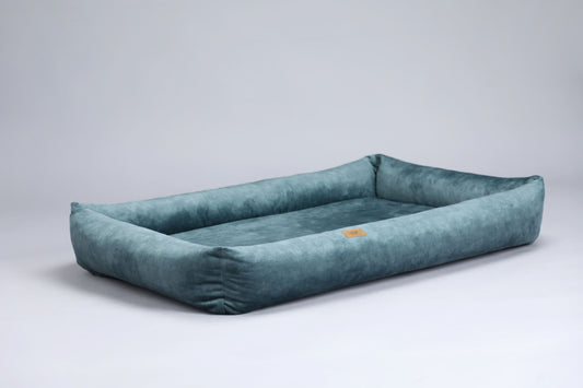 2-sided classic dog bed. DUSTY GREEN - European handmade dog accessories by My Wild Other