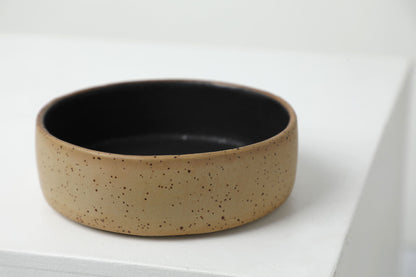 Raw+Black HANDMADE CERAMIC dog bowls - European handmade dog accessories by My Wild Other