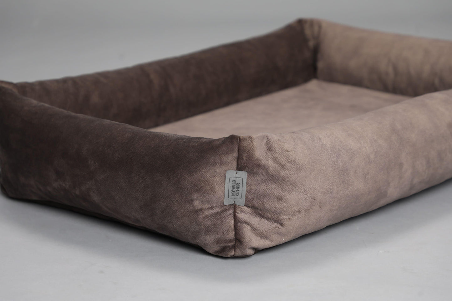 2-sided classic dog bed. TAUPE - handmade in Lithuania by My Wild Other