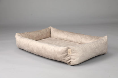 2-sided classic dog bed. BEIGE - handmade in Lithuania by My Wild Other