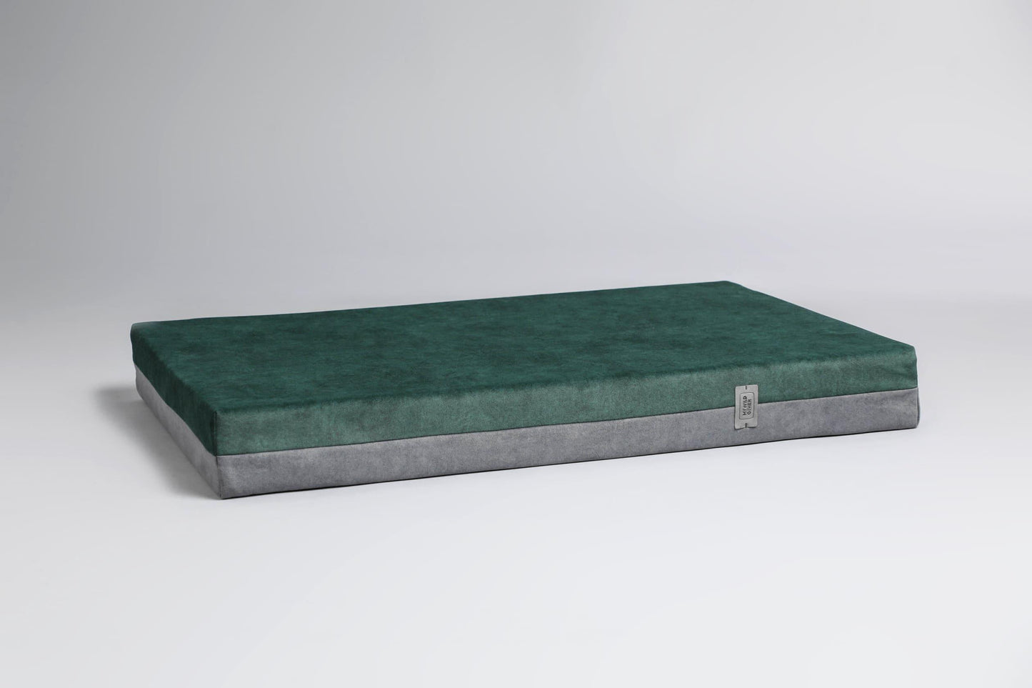 2-sided transformer dog bed. MOSS GREEN+STEEL GREY - European handmade dog accessories by My Wild Other