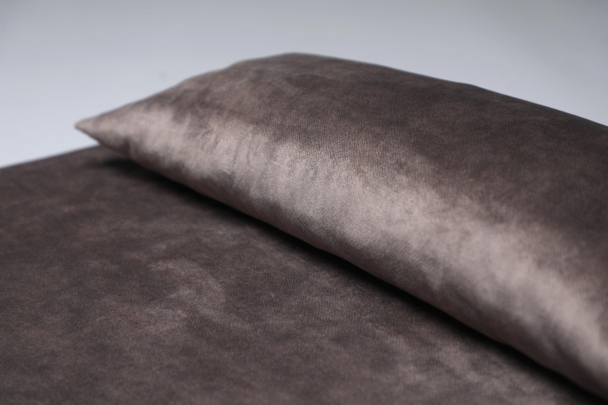 2-sided velvet dog bed. TAUPE - European handmade dog accessories by My Wild Other