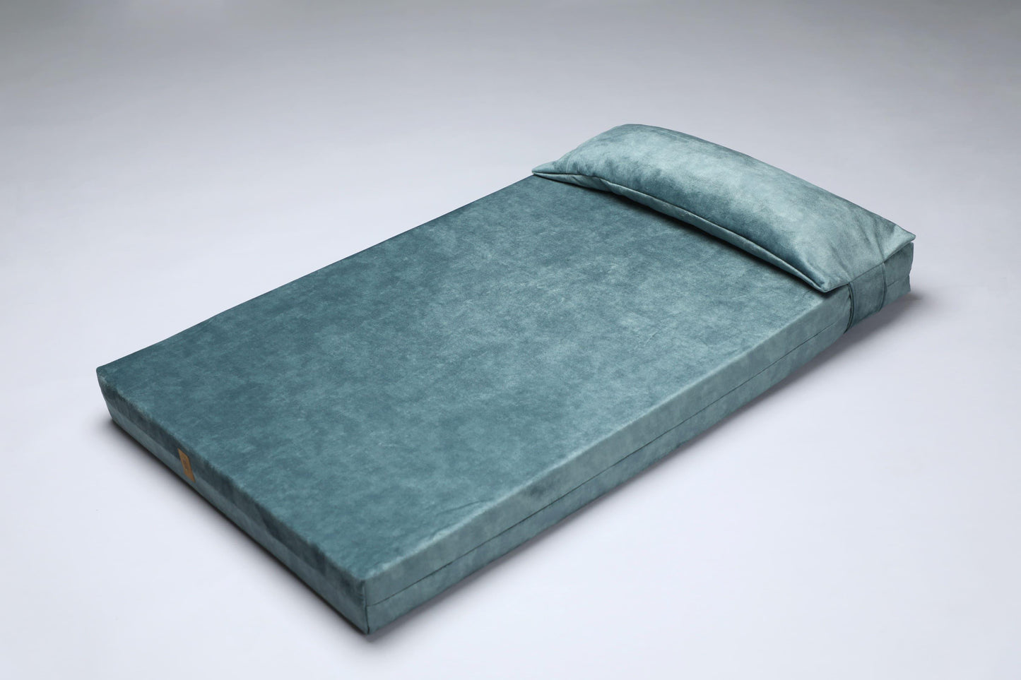2-sided velvet dog bed. DUSTY GREEN - European handmade dog accessories by My Wild Other