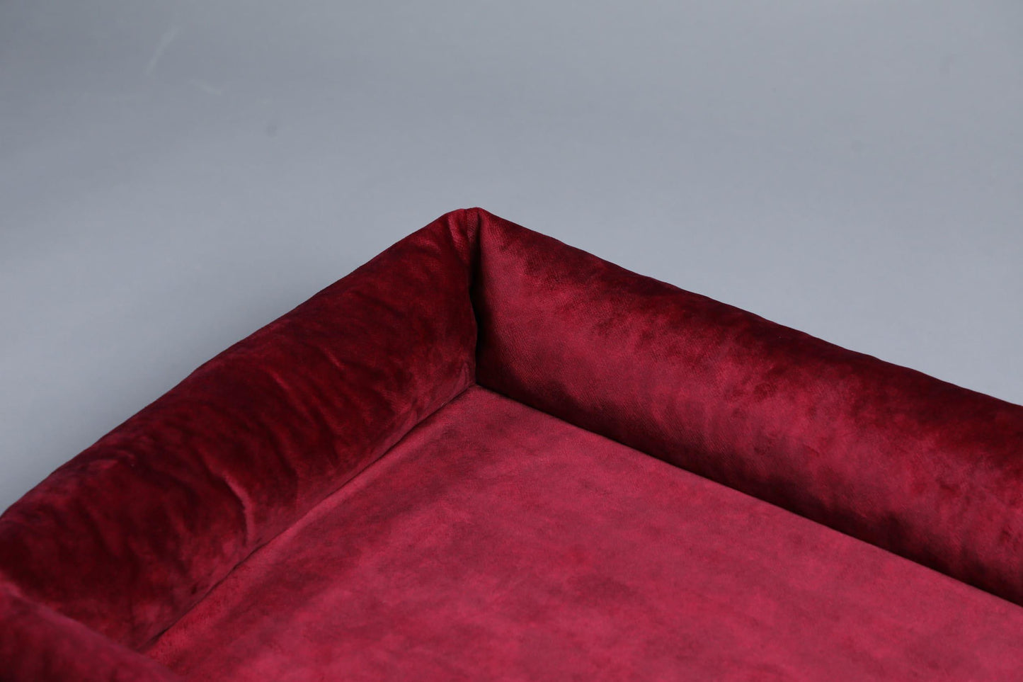 2-sided classic dog bed. RUBY RED - European handmade dog accessories by My Wild Other