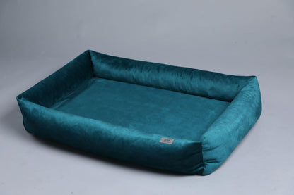 2-sided classic dog bed. OCEAN BLUE - European handmade dog accessories by My Wild Other