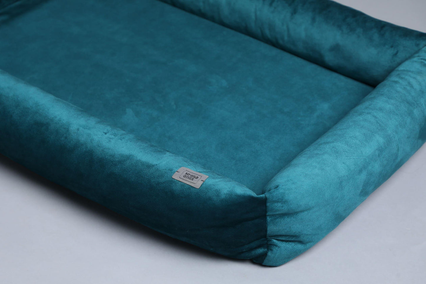 2-sided classic dog bed. OCEAN BLUE - European handmade dog accessories by My Wild Other