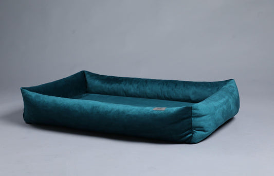 2-sided classic dog bed. OCEAN BLUE - handmade in Lithuania by My Wild Other