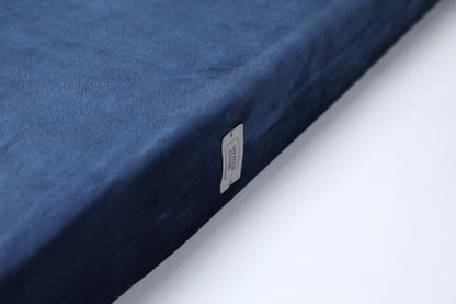 2-sided velvet dog bed. ROYAL BLUE - European handmade dog accessories by My Wild Other