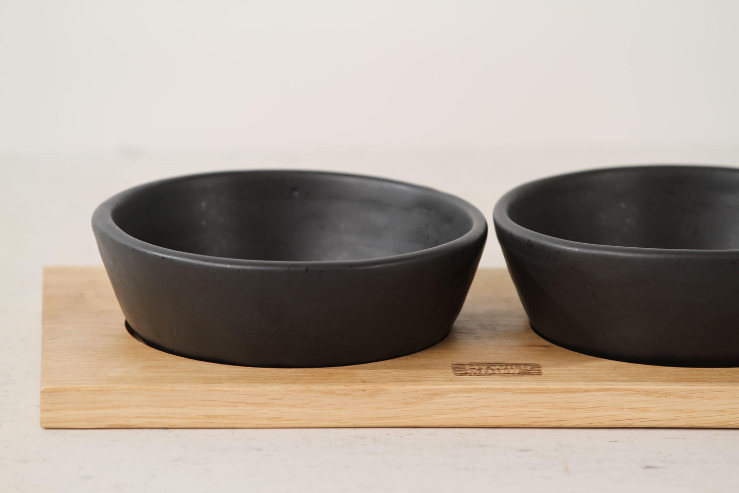 Black HANDMADE CERAMIC dog bowls - European handmade dog accessories by My Wild Other