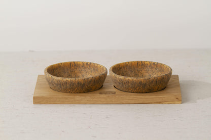 Brown HANDMADE CERAMIC dog bowls - European handmade dog accessories by My Wild Other